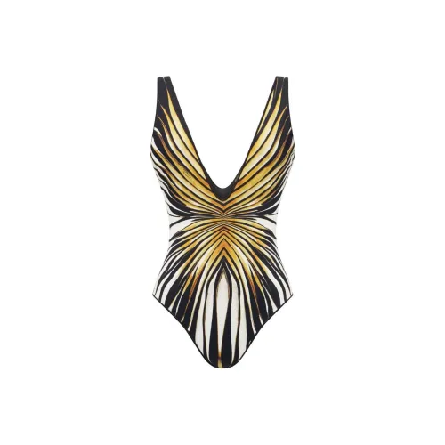 Roberto Cavalli SS24 Ван-Пис Купальник Женский Золотой
