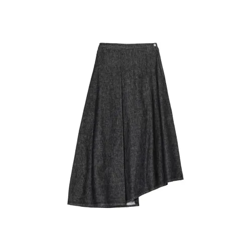 Yohji Yamamoto Черные Женские Повседневные Длинные Юбки