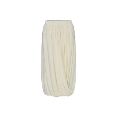 URBAN REVIVO Повседневный Длинный Юбка Женские Нюдовый Абрикос