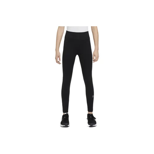 NIKE Черные Kids Вязаные Тренировочные Брюки