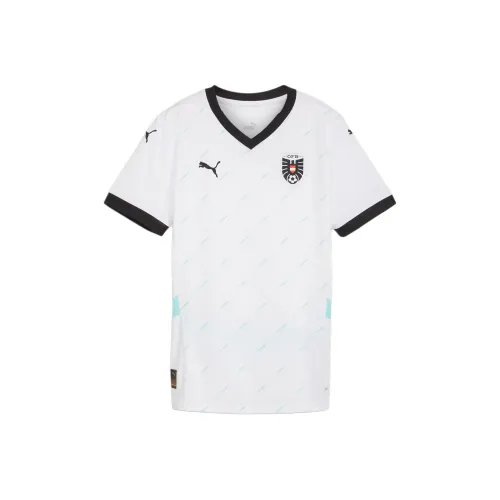 PUMA Austria 2024 Женская Гостевая Футболка Футбол Джерси Австрийский 2024 Сезон Женская Белая