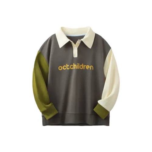 October Mommy Детский топ серо-зеленого цвета для малышей