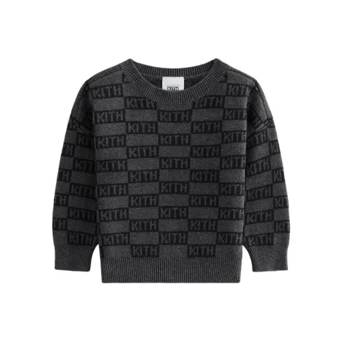 KITH FW24 Свитер Черный Infant и Toddler