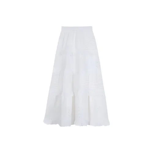 ZXZA Повседневный Длинный Юбка Женская Белая
