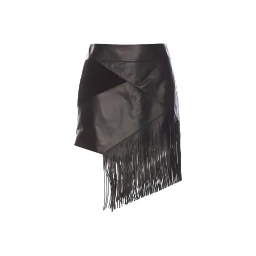 Roberto Cavalli Кожаные короткие юбки Женские Черный