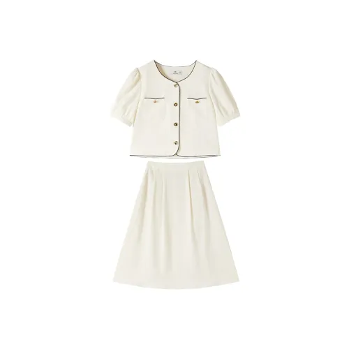 XIANGYING Комплект с юбкой Женские Экрю