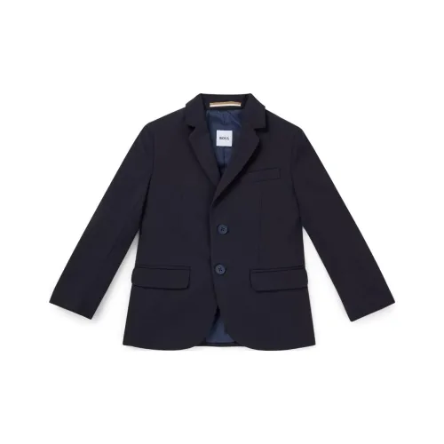 Hugo Boss Бизнес-костюм Детская одежда Костюм Куртка из Эластичной шерсти Темно-синий Детский