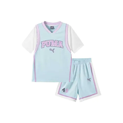 PUMA Повседневная спортивная одежда Розовый зеленый Детский