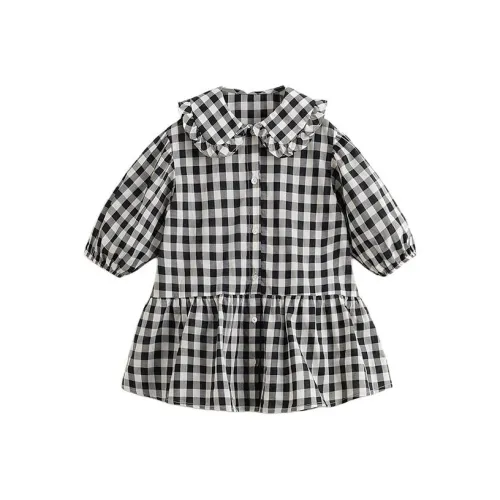 MARC JANIE Детское платье черное белое для малышей