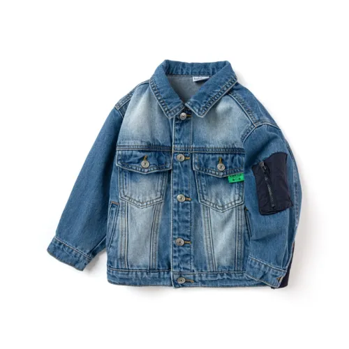 BALABALA Детское и Младенческое Пальто из среднего синего денима