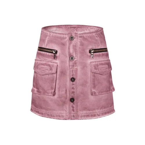 Guuka Hero Джинсовые короткие юбки Женские Бобовый розовый