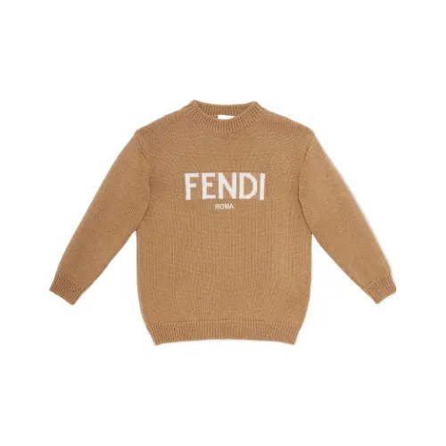 FENDI Коричневый Kids Свитеры