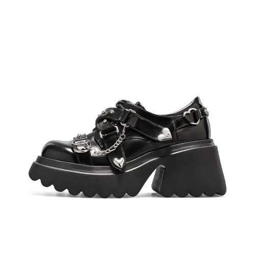 KNKW Грубый каблук Высокие каблуки 8 см Женские Черный