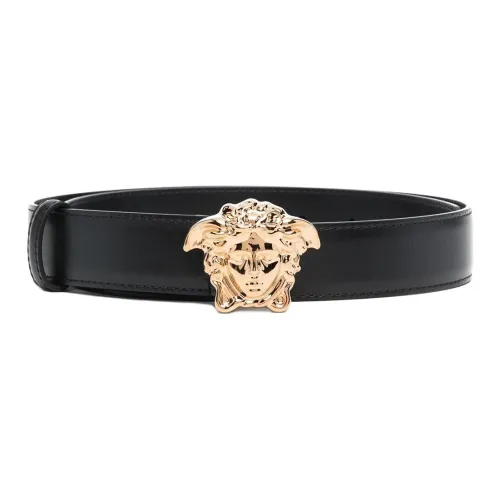 VERSACE Телячья кожа Кожаные ремни Мужской Черный 3 см