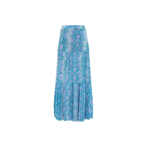 Diane von Furstenberg SS24 Повседневная длинная юбка женская синяя