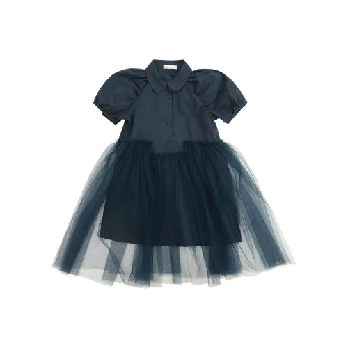 Pure and Good Детское платье темно-синего цвета для дошкольников