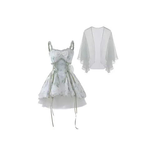 XIAOJUCHUANLI Комплект с юбкой Женские Светло-зеленый