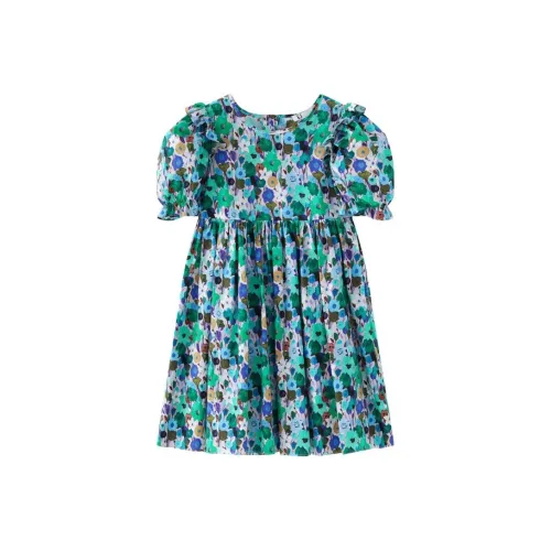 E.I Детское платье синий зеленый группа детский