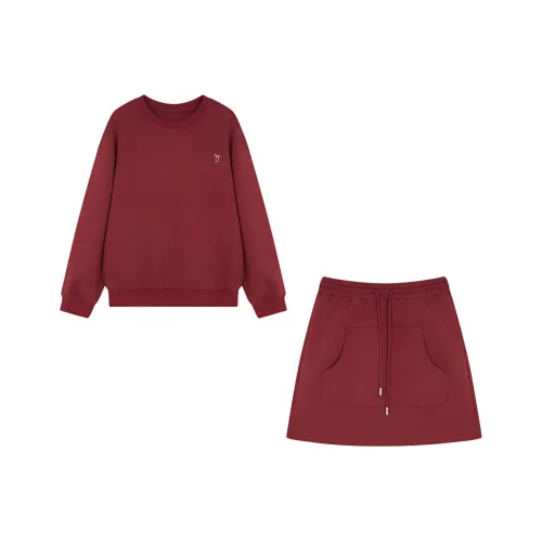 Mo Han Yi Mei Комплект с юбкой Женские Настоящий красный