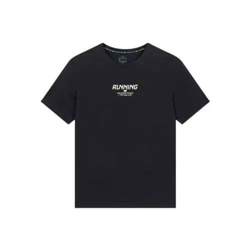 361° Running Collection Бег Т-Рубашка Мужская Супер-Черная