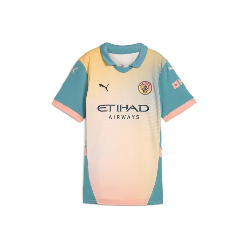 PUMA Manchester City 24 25 Четвертая Джерси Футбол Джерси Женские Желтые
