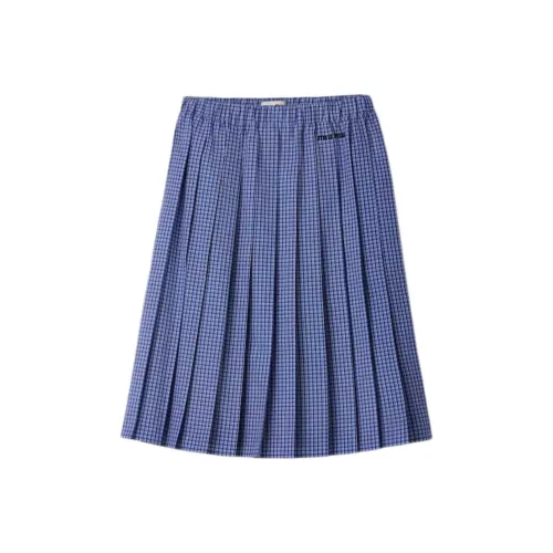 MIU MIU Повседневный Длинный Юбка Женские Синий