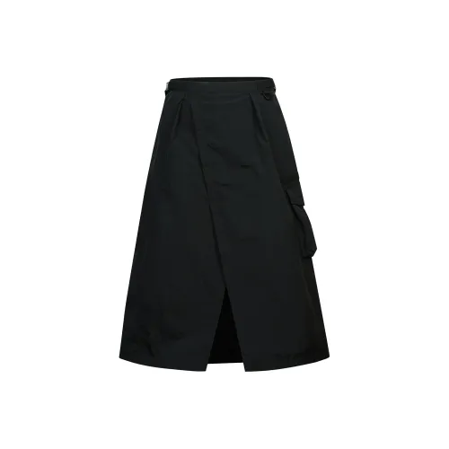 GUUKA TECH Повседневная длинная юбка женская черная