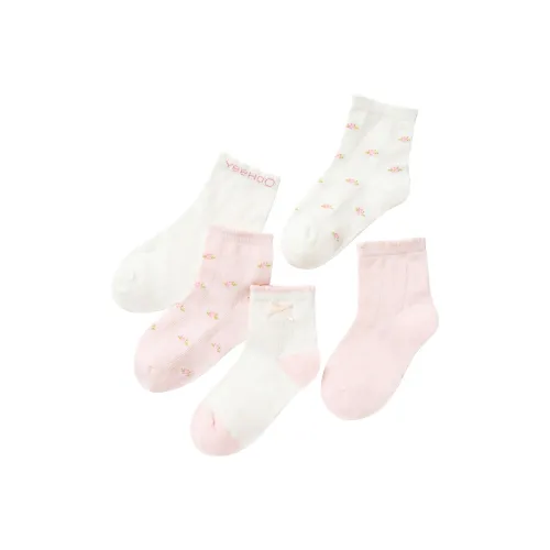 YeeHoO Kids Носки 5 пар Розовые Детские