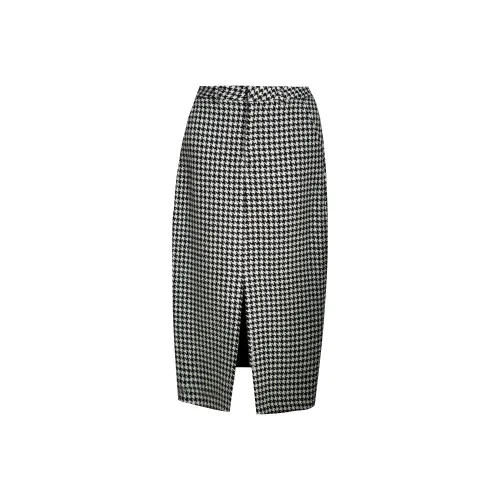 ROEYSHOUSE Повседневная длинная юбка женская черно-белая