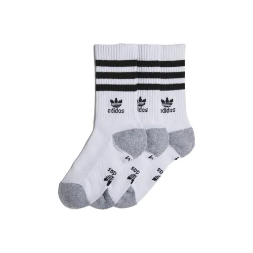 Adidas Originals Носки 3 пачки белые детские