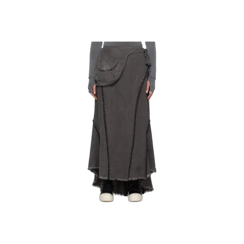 HYEIN SEO Повседневный Длинный Юбка Женские Уголь