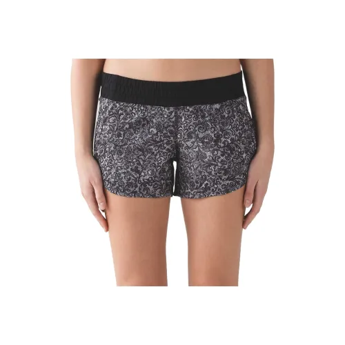 lululemon Tracker Спортивные шорты Женские Черный Белый