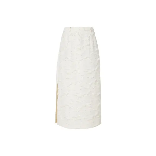 Hopeshow Повседневный Длинный Юбка Женские Экрю