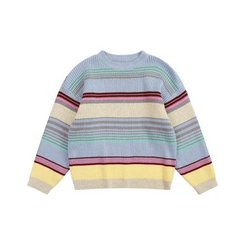 Pure and Good Свитер Синий Розовый Полосы Дети Возраст 3-7 лет