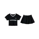 Комплект одежды (Черный топ + Черная юбка)