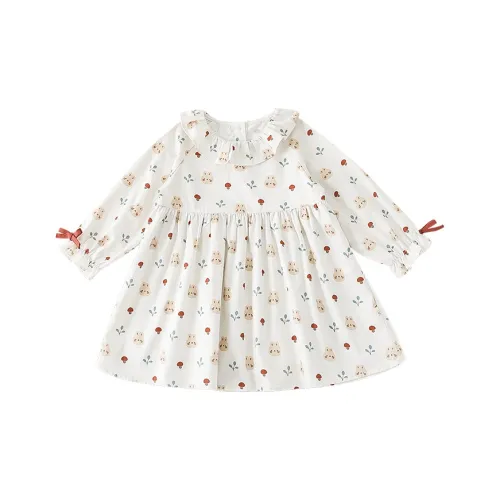 YOEHYAUL Детское платье дошкольное бежевый