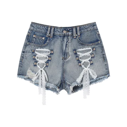 EPTISON WOMAN Джинсовые шорты женские, цвет джинсовый синий