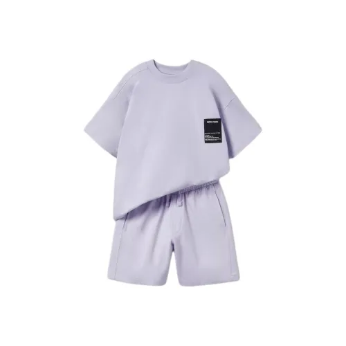 ZARA FW23 Повседневная Спортивная Одежда Детская Светло-фиолетовая Красная