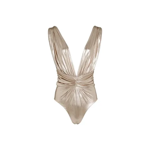 GIAMBATTISTA VALLI SS25 Ван-Пис Купальник Женский Золотой