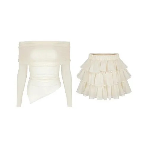 SYEEE WITH U Комплект с юбкой Женская Белая