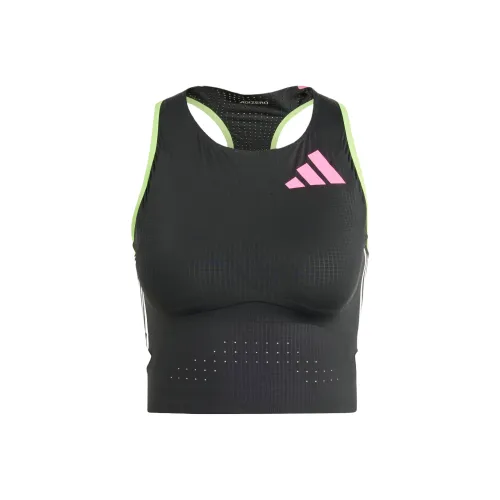 Adidas Adizero Бег CROP TOP Бег Майка Женская Черная