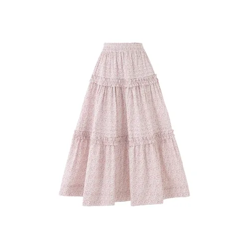 SOON FLOWER Юбка средней длины женская розовая