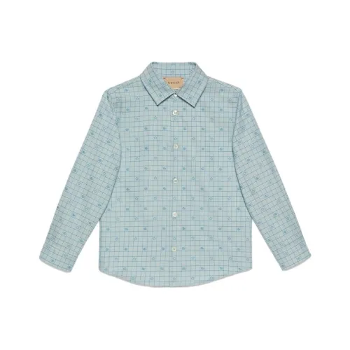 GUCCI Синие Рубашки для Детей