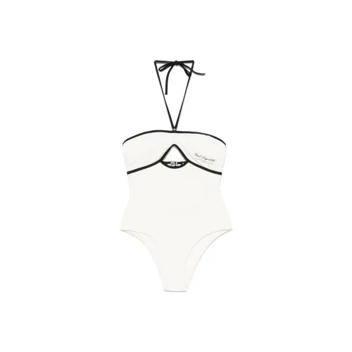 KARL LAGERFELD Ван-Пис Купальник Женский Светлый Бежевый