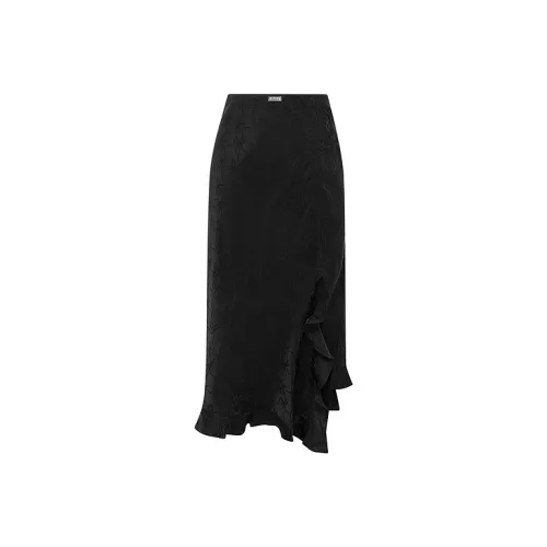 D'zzit Повседневный Длинный Юбка Женские Черный