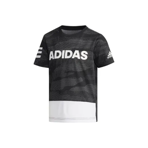 Adidas T-рубашка черная для детей 3-7 лет