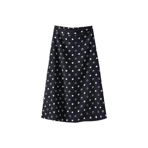 Cypress House Повседневный Длинный Юбка Женская Темно-синий