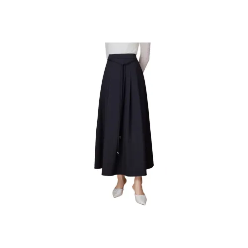 BBLLUUEE Повседневный Длинный Юбка Женские Ink Black