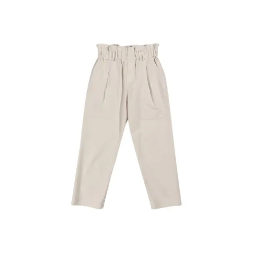 BRUNELLO CUCINELLI Бежевые Kids Спортивные брюки