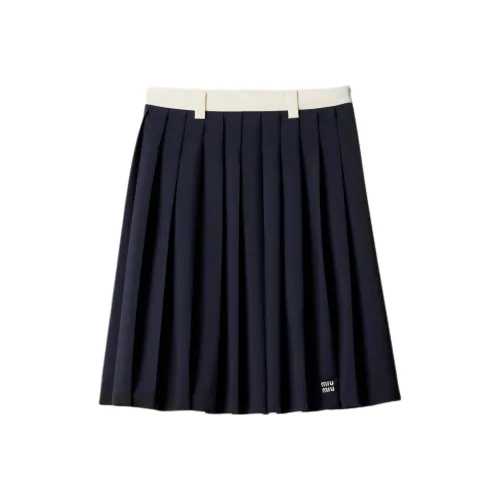 MIU MIU Повседневная длинная юбка женская морской синий